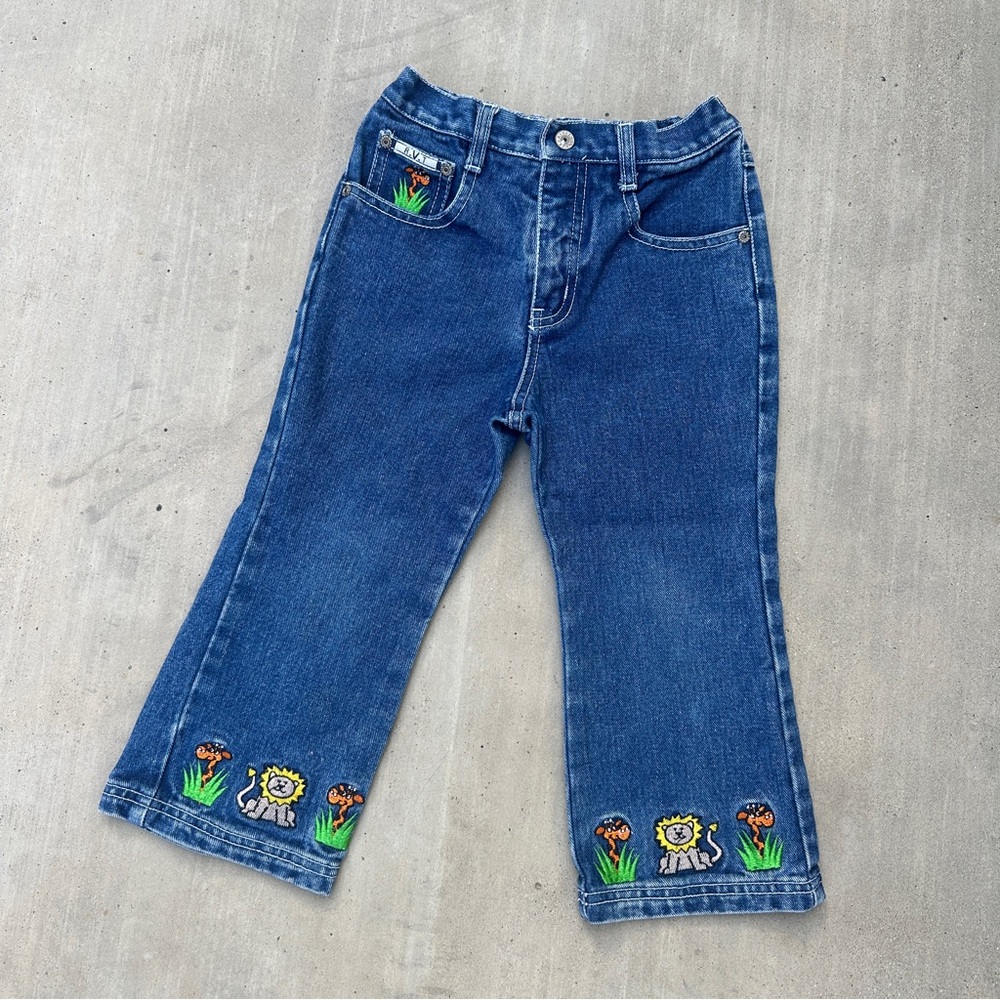 Kids 4T Denim Embroidered Pants